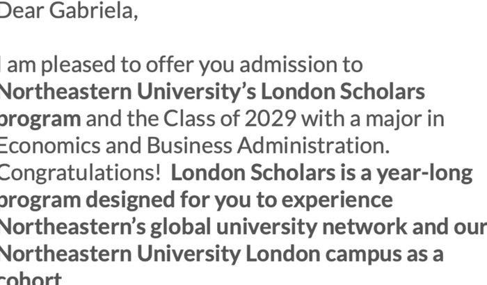 Educação nos EUA: Apoie Gabriela