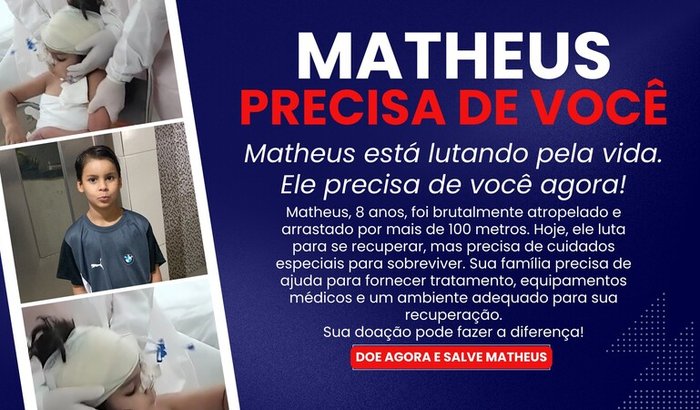 Matheus precisa de você e do Governo de Goiás!