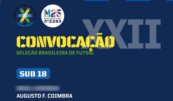 Augusto na Seleção Brasileira Maccabi