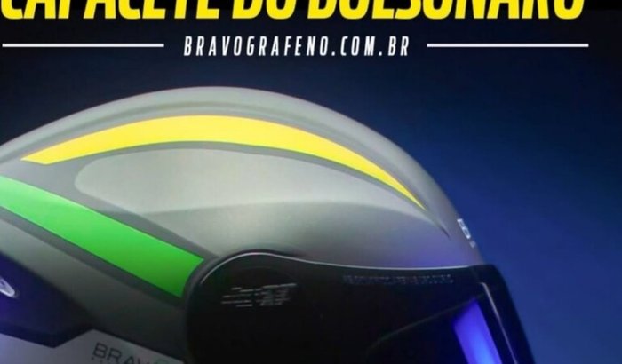 Capacete de Bolsonaro