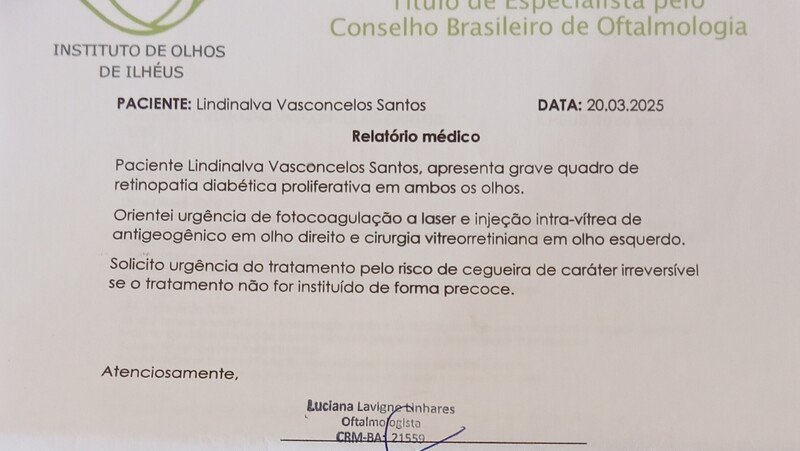 Mim ajuda recuperar minha visão 