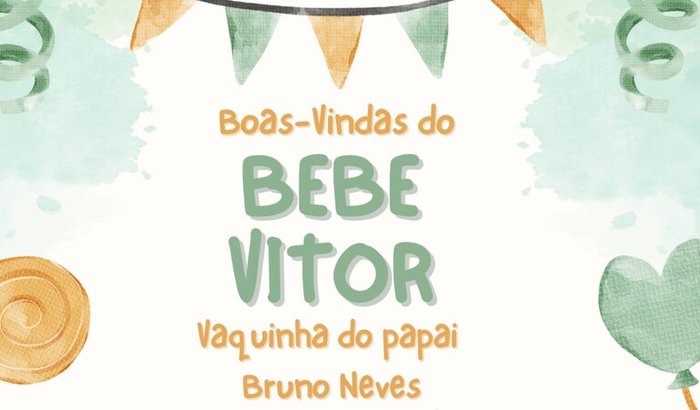 Boas-vindas do bebê Vitor