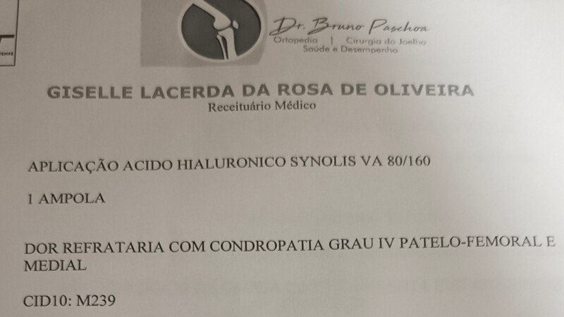 imagem da vaquinha Ajuda para aplicação de Ácido Hialuronico Synolis VA 80/160 1 ampola 