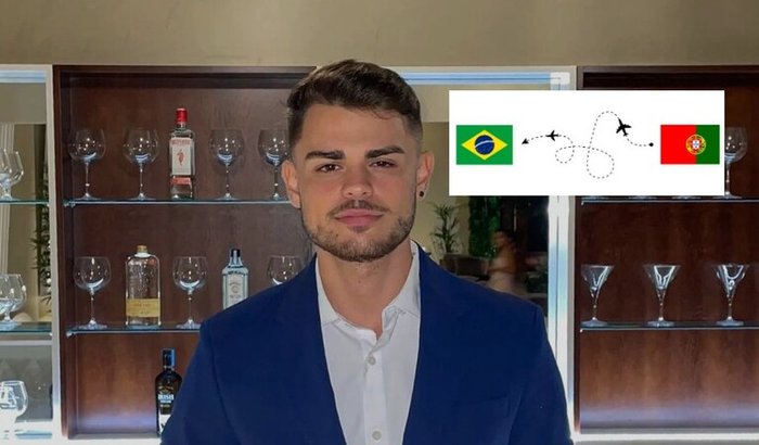 Augusto: de Portugal p/ Brasil, p/ o aniversário do tio Rodrigo!