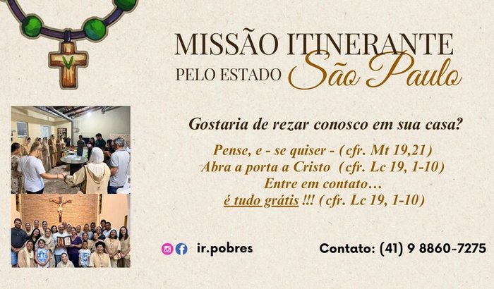 Missão Itinerante pelo Estado de São Paulo