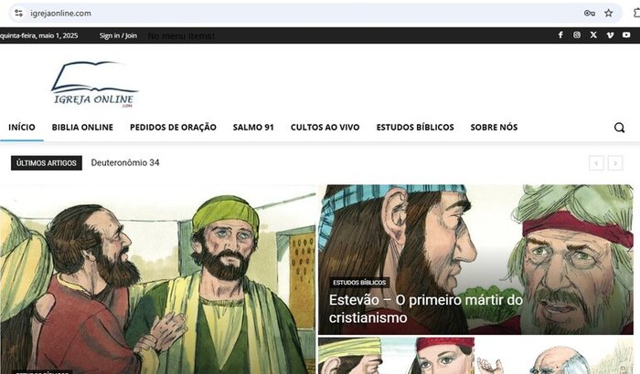 Criar uma igreja online com cultos ao vivo
