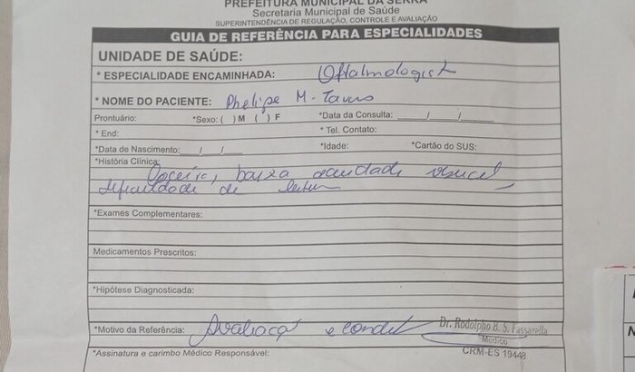 Óculos do Phelipe