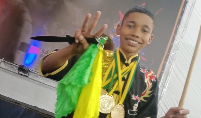 Atleta de kung fu na seleção 