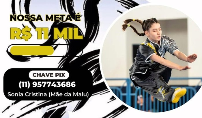 Ajude Malu a viajar p/ o Campeonato Sul-Americano de Kung Fu! 