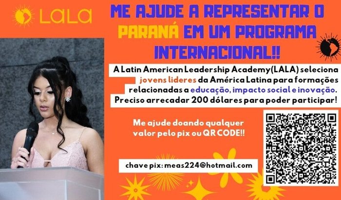 ME AJUDE A PARTICIPAR DO LATIN AMERICAN LEADERSHIP ACADEMY(LALA)