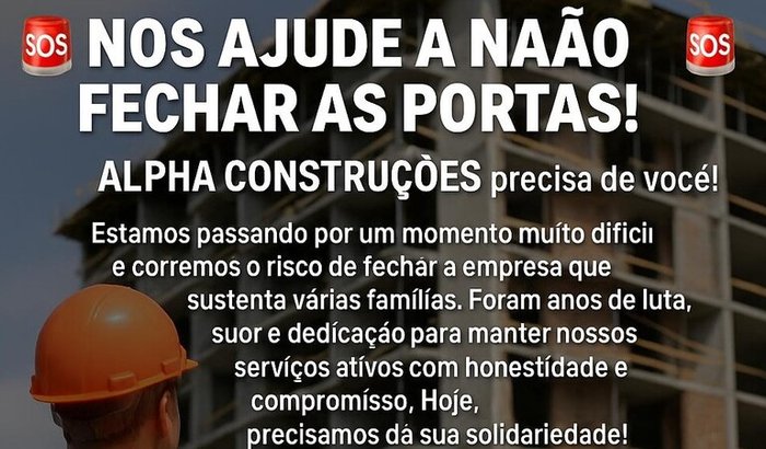 Pedido de Apoio Para Nossa Empresa de Construção 