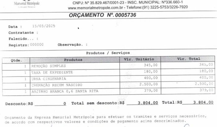 Ajude no enterro da nossa princesinha