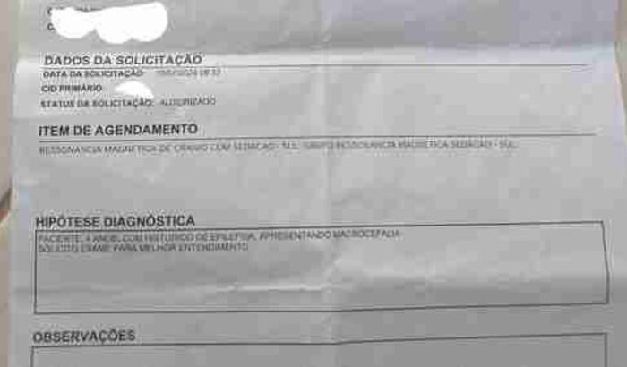 ressonância magnética com sedação Do meu filho.