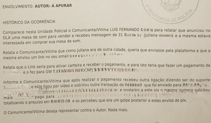Fui vítima de um golpe e preciso da sua ajuda!