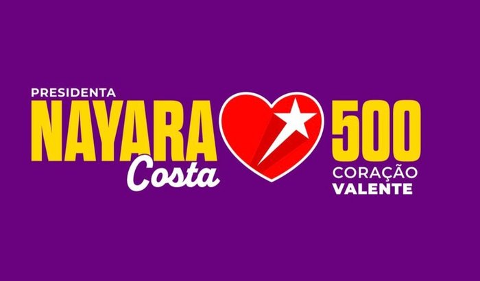 Chapa Coração Valente - Nayara Costa Presidenta 500