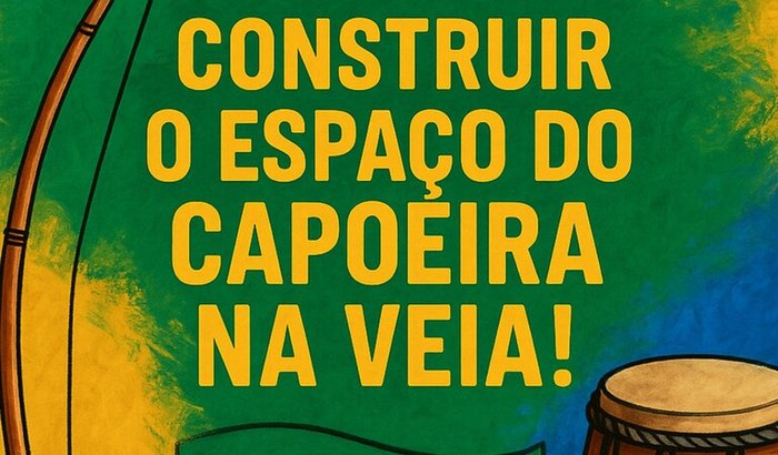 Ajuda a construir o espaço de treinos para o projeto capoeira na veia
