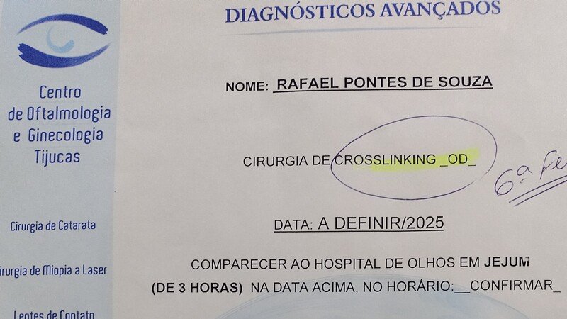 imagem da vaquinha Cirurgia de crosslinking