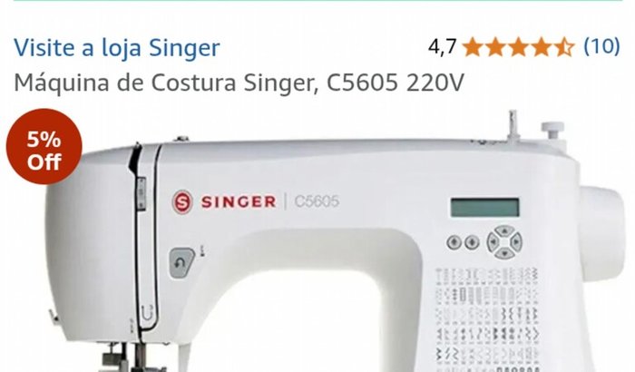 Me ajude a comprar minha máquina de costura 