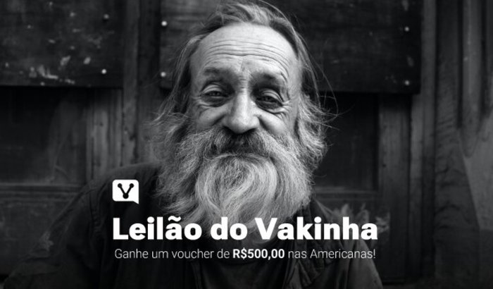 Leilão do Vakinha - R$ 500,00 em compras na Americanas
