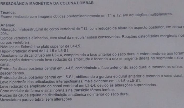 Infiltração coluna