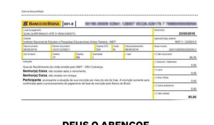 Boleto do Enem - 2025 | Vaquinhas online