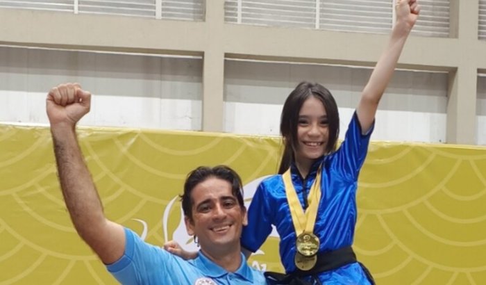 Clarinha no Campeonato Nordeste de Kungfu 