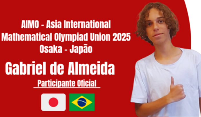 Gabriel rumo a Olímpiadas de Matemática AIMO