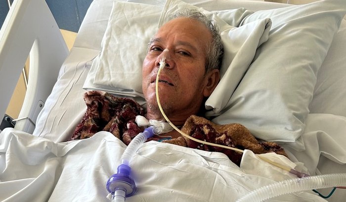 Vilmar está tetraplégico e precisa de um respirador urgente