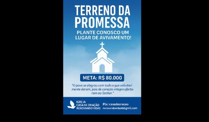 Compra um terreno pra igreja