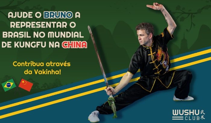 Ajude o Bruno a competir no Mundial de Kungfu na China!