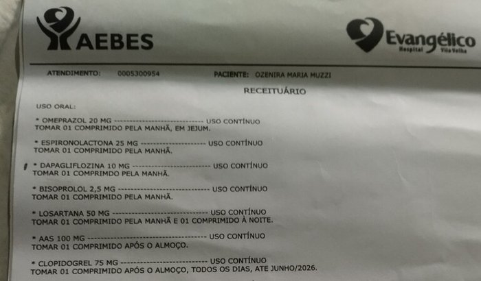 Para comprar meus remédios para o meu coração tenho que tomar durante um ano e por mês gasto trezentos reais