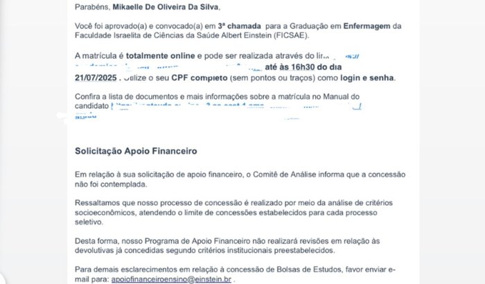 Arcar com o valor da primeira mensalidade graduação 