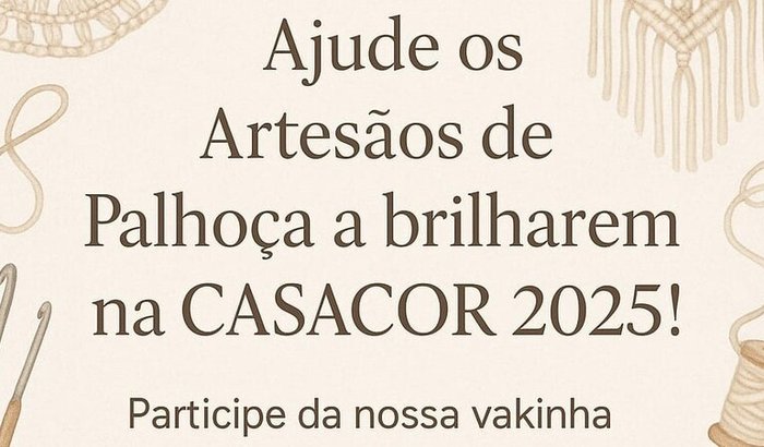 Vakinha Solidária – Artesanato de Palhoça no CASACOR 2025