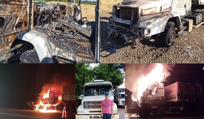 Ajude o caminhoneiro Rogério Grande a reconstruir sua vida após incêndio no caminhão