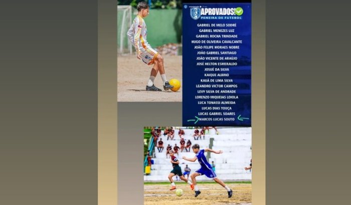 Ajuda pra pagar o seguro esportivo do jovem Lucas 