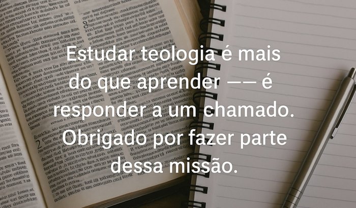 “Seja Parte : Ajude a Financiar Meus Estudos em Teologia”