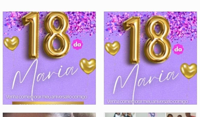 Aniversário Maria 18 anos