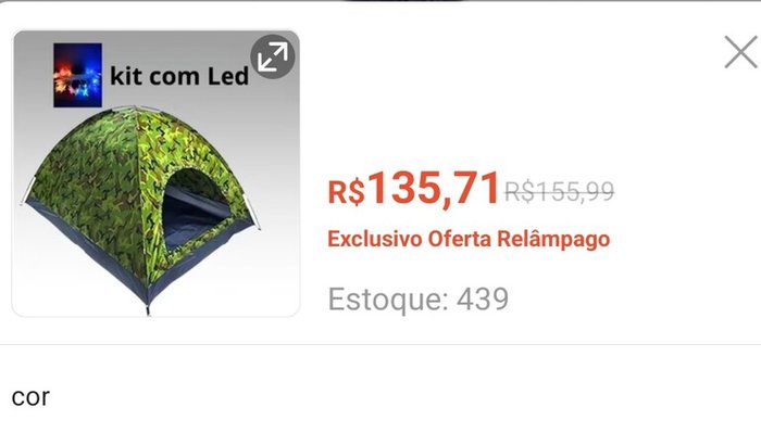 BARRACA PARA VIAGENS