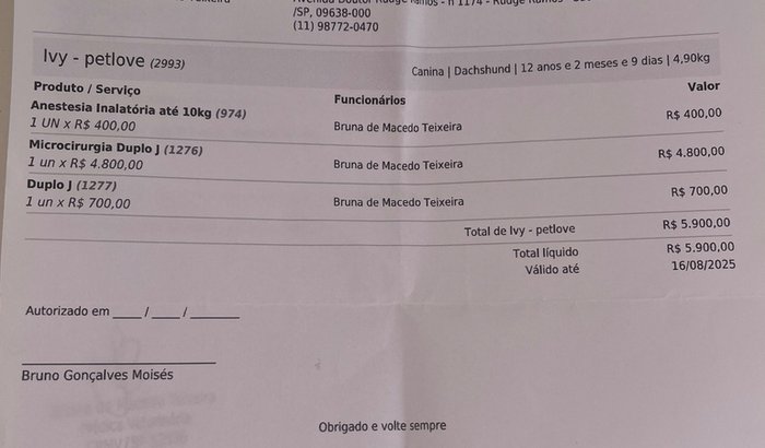 Cirurgia de Duplo J - Urgência - IVY