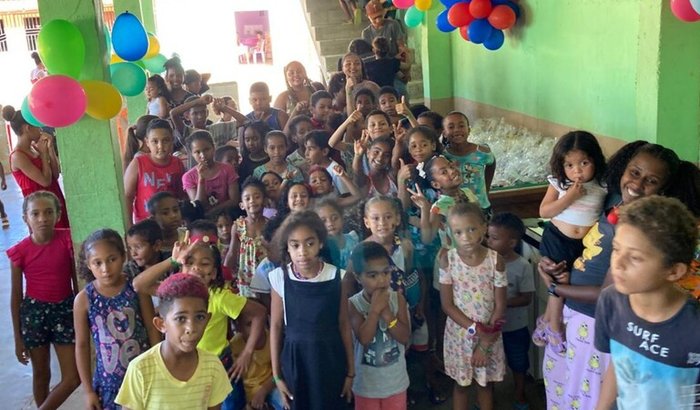 Dia das Crianças Feliz em Poxim (Vila de Pescadores na Bahia)