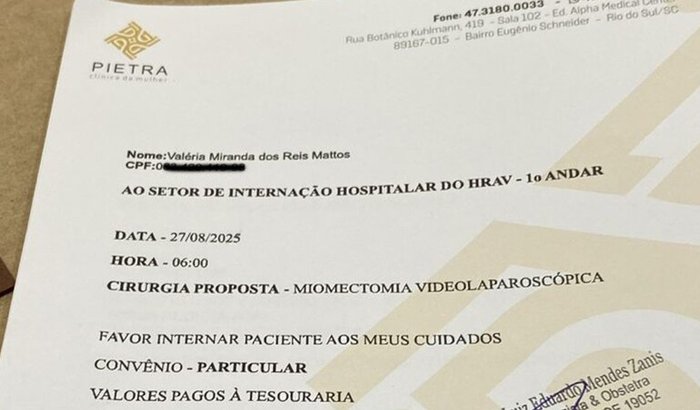 Ajude a Valéria a realizar um cirúrgia no útero com urgência!