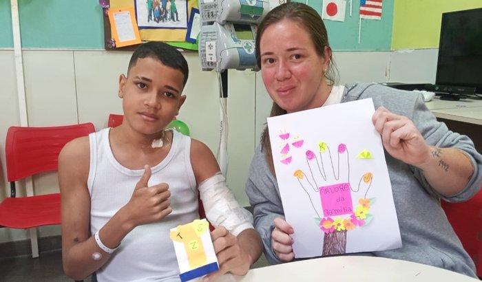 Tratamento pós transplante de medula óssea do kauan