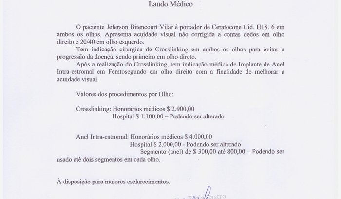 Me ajude a ajudar o meu filho a fazer uma cirurgia dos olhos !!