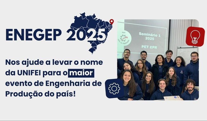 🎓 Ajude o PET Engenharia de Produção a representar nossa universidade no ENEGEP 2025✈️