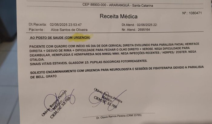 Tratamento da sequela de paralisia facial da Alice