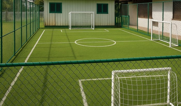 Quadra de futebol na escola