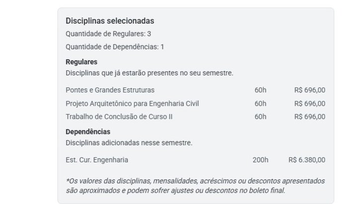 PAGAR FACULDADE