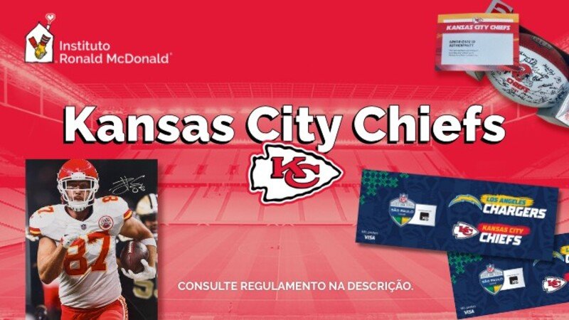 Leilão Solidário – Dois ingressos para o jogo do Chiefs + itens autografados!