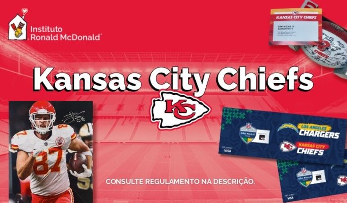 Leilão Solidário – Dois ingressos para o jogo do Chiefs + itens autografados!