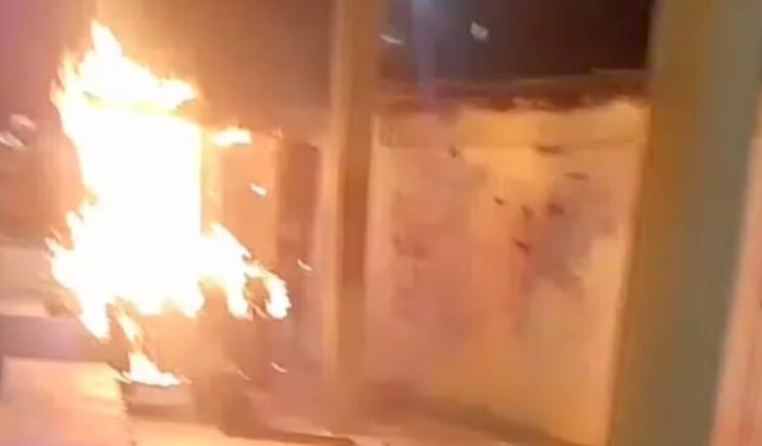 Carrinho de pipoca pegou fogo